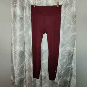 Womens, Nike, dri-fit, burgandy leggings, size small